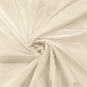 100% Polyester Imitation Silk Taffeta Fabric 55&quot; Wide/Costume/Dress/Cosplay/Wedding - Ivory