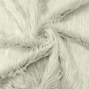 Langer Flor Weicher Kunstpelz Stoff für Kostüm, Cosplay Kostüm, Photo Prop, Zierleiste, Dekokissen, Basteln - Ivory