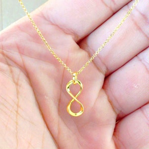 Infinity - Handmade Geometric Necklacε - 18ct Gold Plated, 925 Silver Necklace - Mobius Strip Silver Pendant- Modern- Trendy- Hypoallergenic