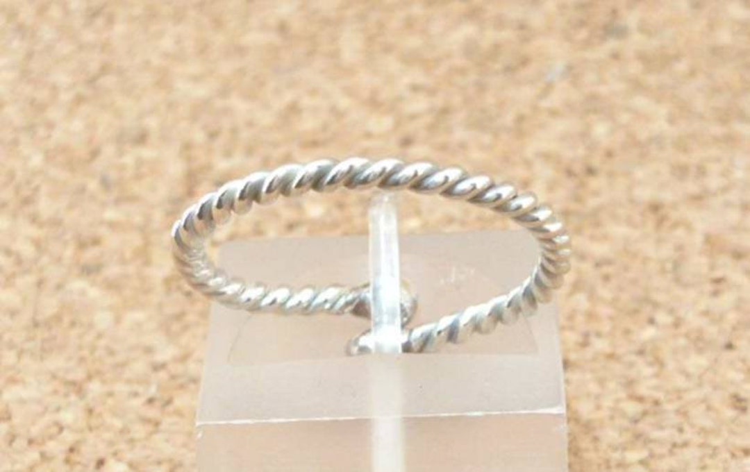 Twisted Wire Rings Handmade Sterling Silver Twisted Wire Ring - Adjustable Band - Etsy