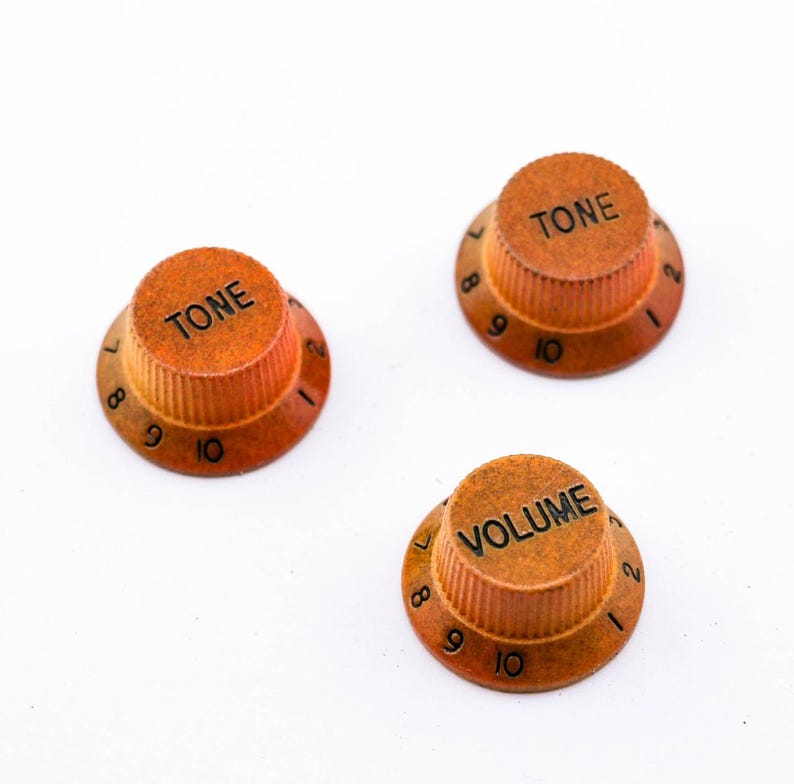 Set de boutons de potards pour Stratocaster - Cream - Guitare Garage Set de boutons de potards pour Stratocaster - Cream - Guitare Garage