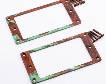 AGP ™ - Aged Chrome Flat Bottom Metal Humbucker Ring Set #4242538