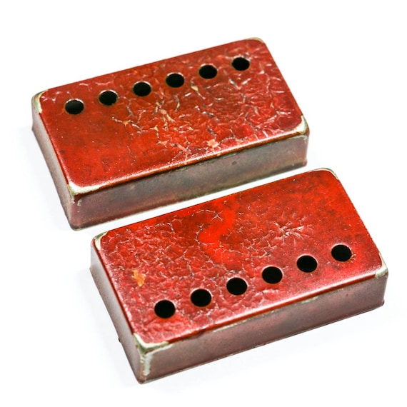 AGP ™ - Aged Relic Chrome Humbucker Cover Set 50mm Pole Spacing