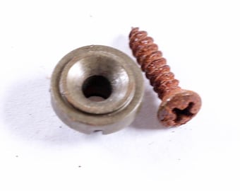 AGP ™ Vintage Round String Tree and Screw Relic Aged Nickel For Tele-Style Electric Guitars #5212610