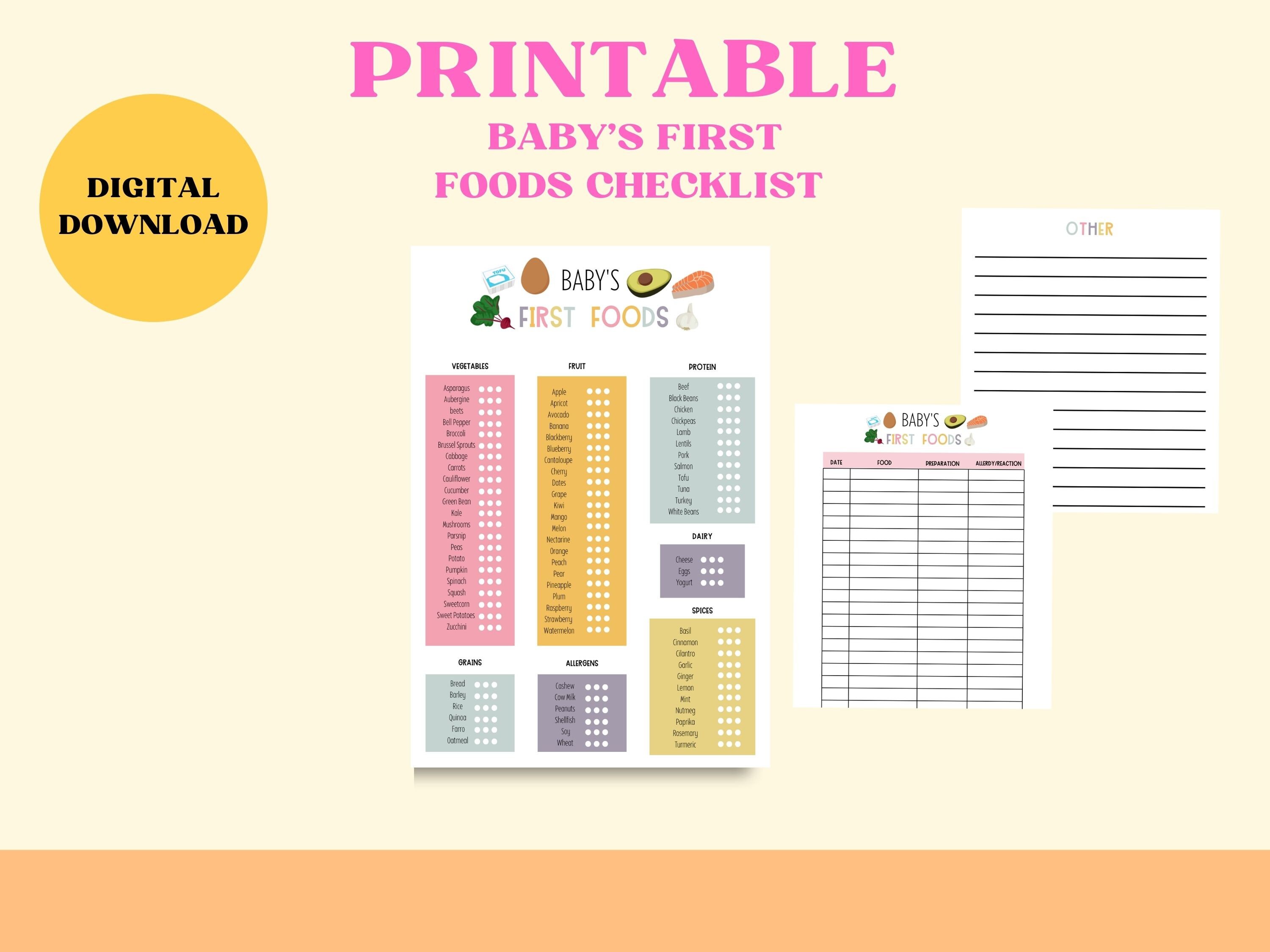 baby-s-first-food-checklist-70-food-chart-top-allergens-printable-food-log-printable-etsy