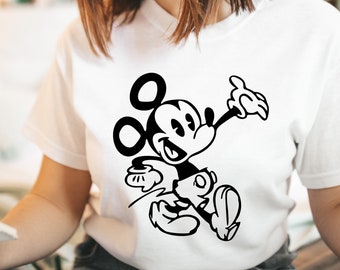 Camiseta/cuello redondo de Mickey Mouse