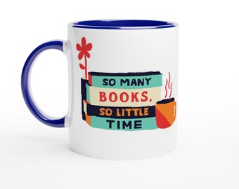 Tantos libros, tan poco tiempo - Taza de cerámica de 11 oz