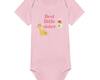 Body clásico de manga corta para bebé Best Little Sister en varios colores y tamaños