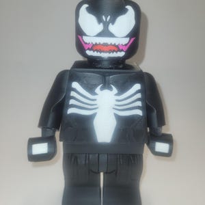 3D Printed Brick Built Venom Superhero 8&quot; Tall