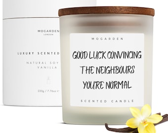 New Home Gift, House Warming Gift, New Home Candle, Funny Housewarming Gift, Luxury Scented Vanilla Candle 220g,