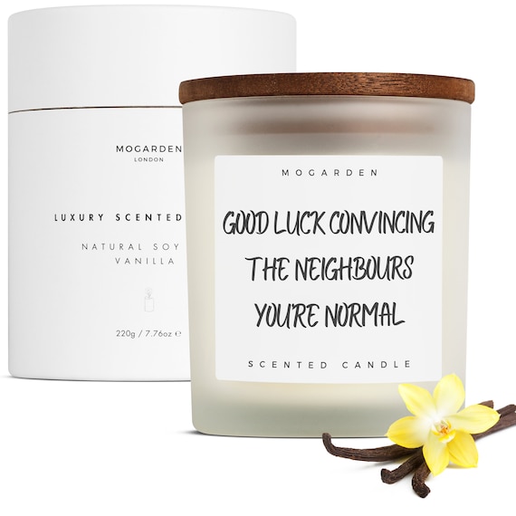 New Home Gift, House Warming Gift, New Home Candle, Funny Housewarming Gift, Luxury Scented Vanilla Candle 220g,