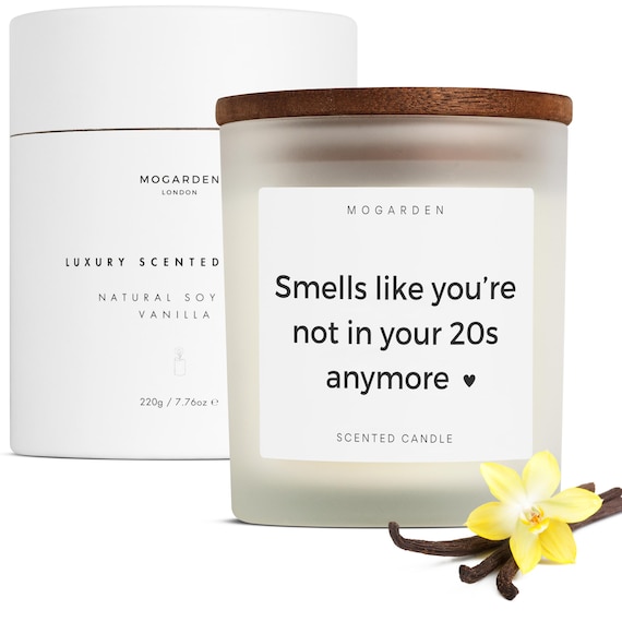 30th Birthday Gifts for Her Him, 30th Birthday Candle Gift, Luxury Vanilla Candle 220g