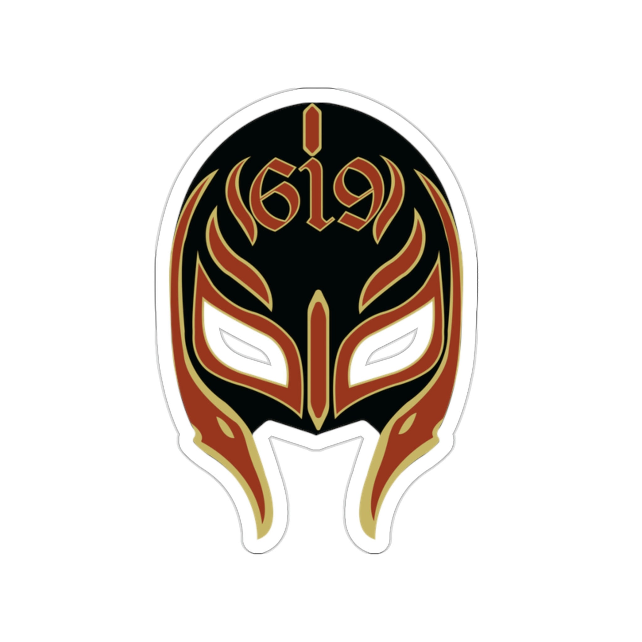 Mysterio's Mask Brown/gold Stickers - Etsy