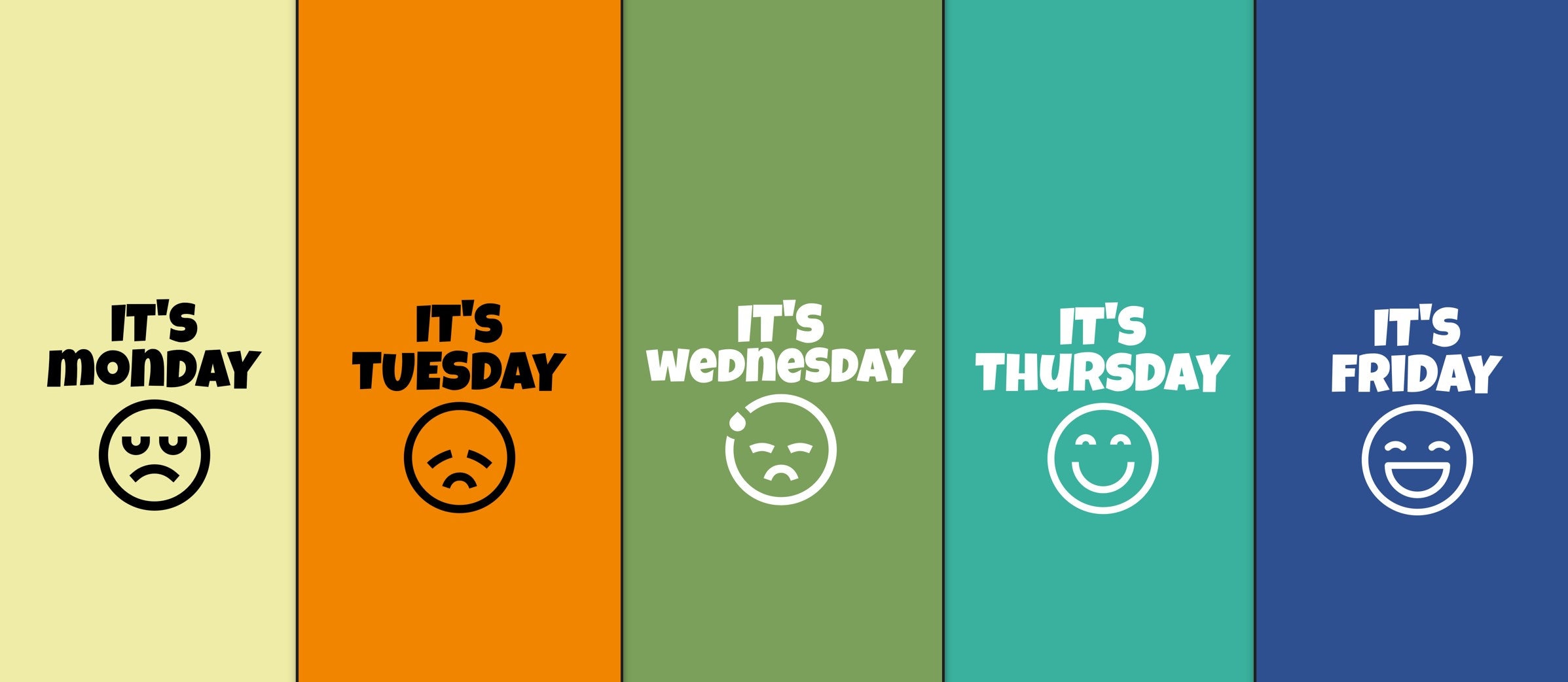 Weekdays wallpaper etsy