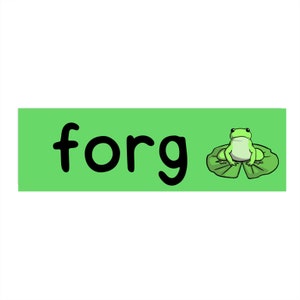Forg Frog Funny Vinyl Bumper Sticker
