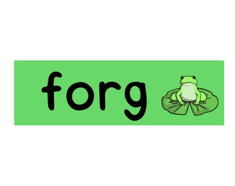 Forg Frog grappige vinyl bumpersticker