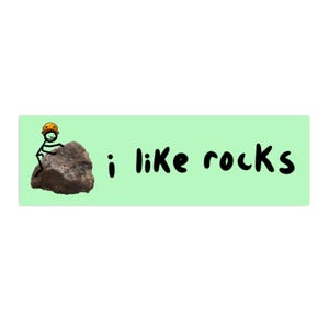 I Like Rocks Bumper Sticker