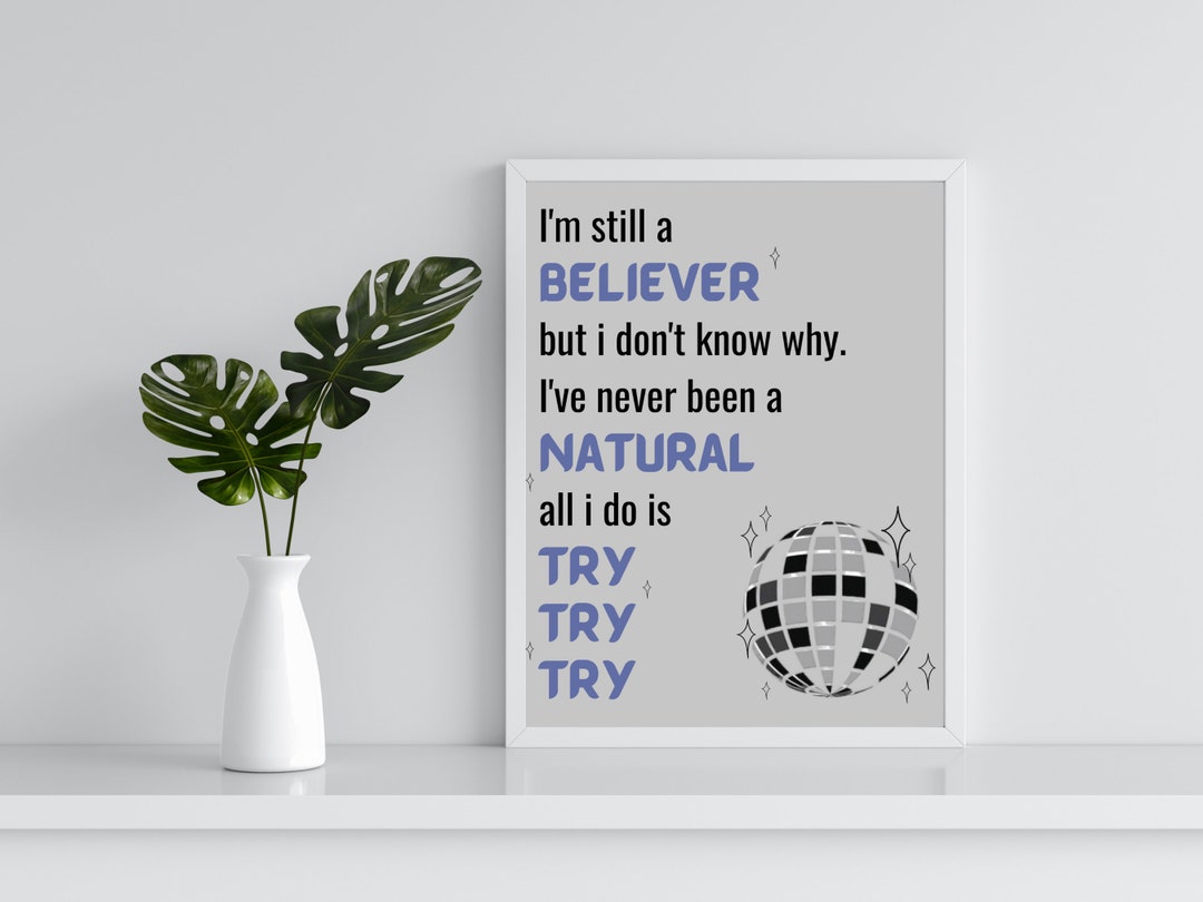 Taylor Swift Mirrorball Lyrics Poster, Digital Print. Etsy