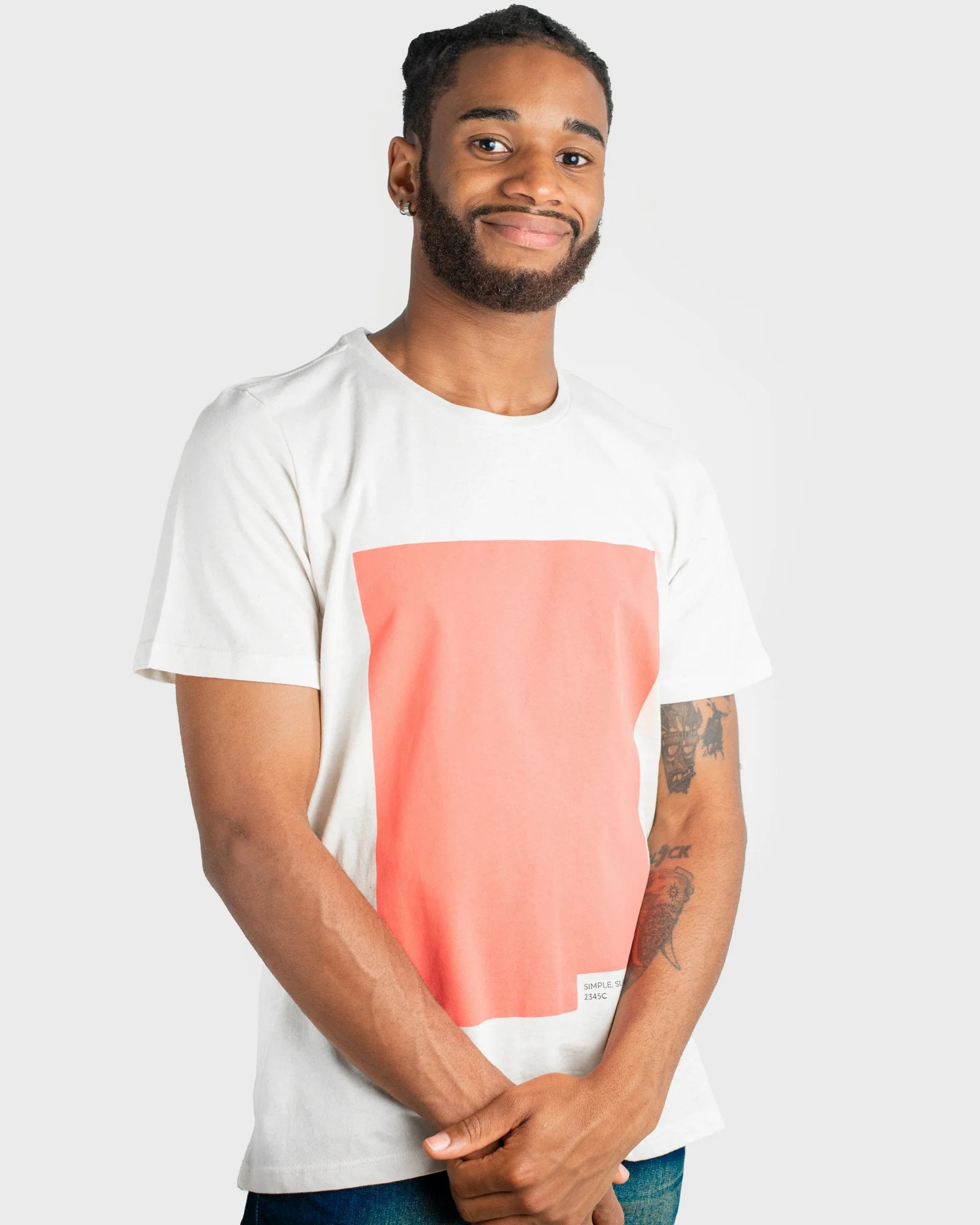 Color Block Men's T-shirt | 100% Recycled Materials - Etsy