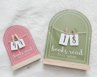 Arched Book Tracker Sign