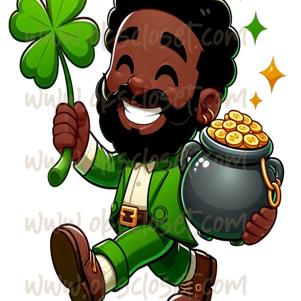 Ethnic St Patrick's Day Leprechaun png