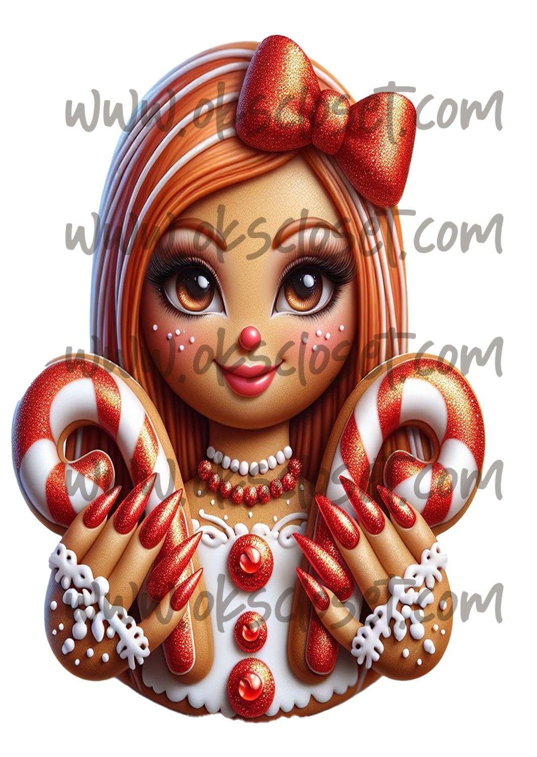 Gingerbread Girl Christmas Etsy