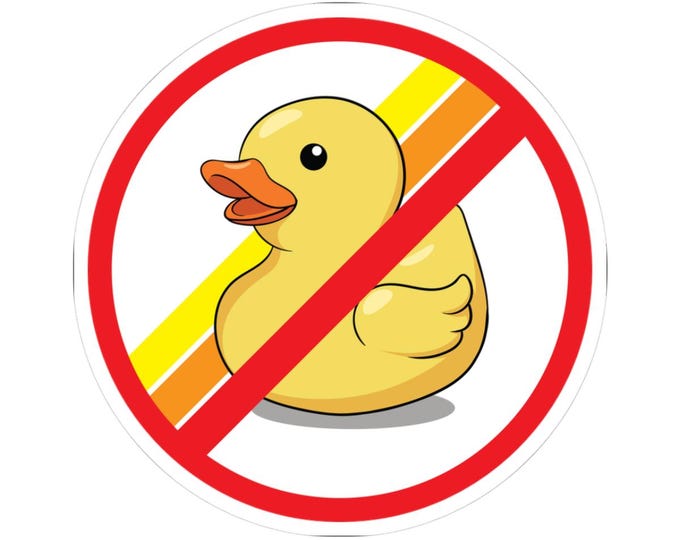 No Jeep Rubber Duckies Kiss-Cut Sticker