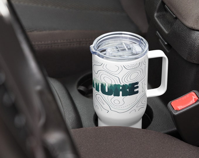 Adventure travel mug with a handle