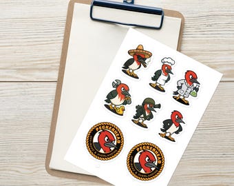 Peckerhead Family Sticker sheet