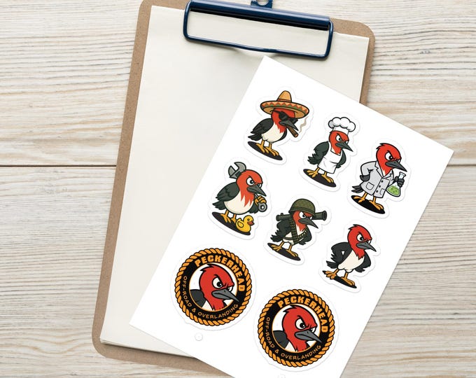 Peckerhead Family Sticker sheet