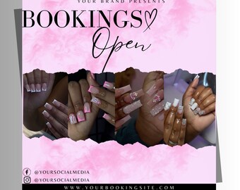 Nail Appointments Flyer: Social Media Template (Canva Template)