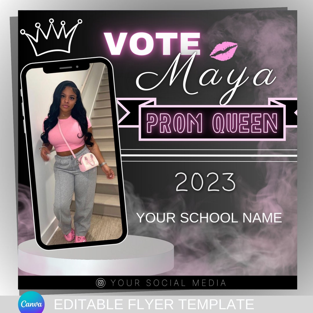 Prom Queen Flyer, Social Media Flyer, Vote for Me Flyer, Prom, Flyer