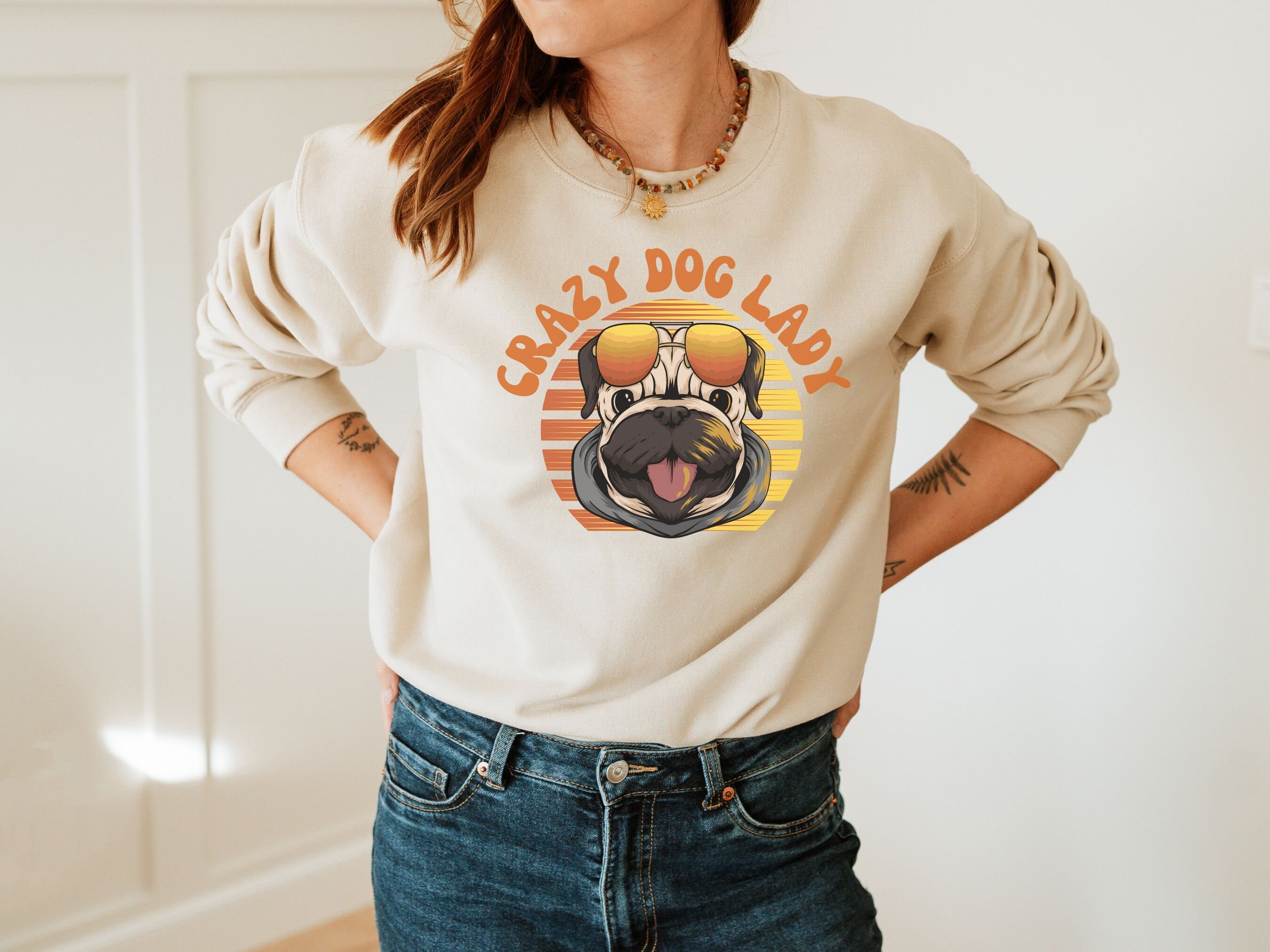 Crazy Dog Lady Jumper Dog Mum Jumper Dog Lover Sweatshirt Etsy Australia