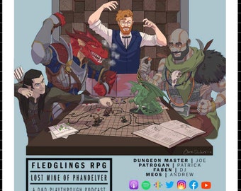 Fledglings Lost Mine of Phandelver Cubierta Pegatina 3"x3"