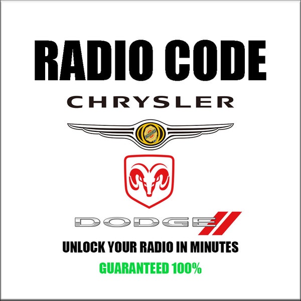 Unlock Chrysler Radio Codes Stereo Anti-Theft Jeep Dodge Ram Car Radio Series T00be Tm9 Tvpqn tQ1aa Tt6aa Stereo Pincode Service