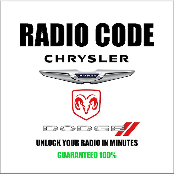 Unlock Chrysler Radio Codes Stereo Anti-Theft Jeep Dodge Ram Car Radio Series T00be Tm9 Tvpqn tQ1aa Tt7aa Stereo Pincode Service