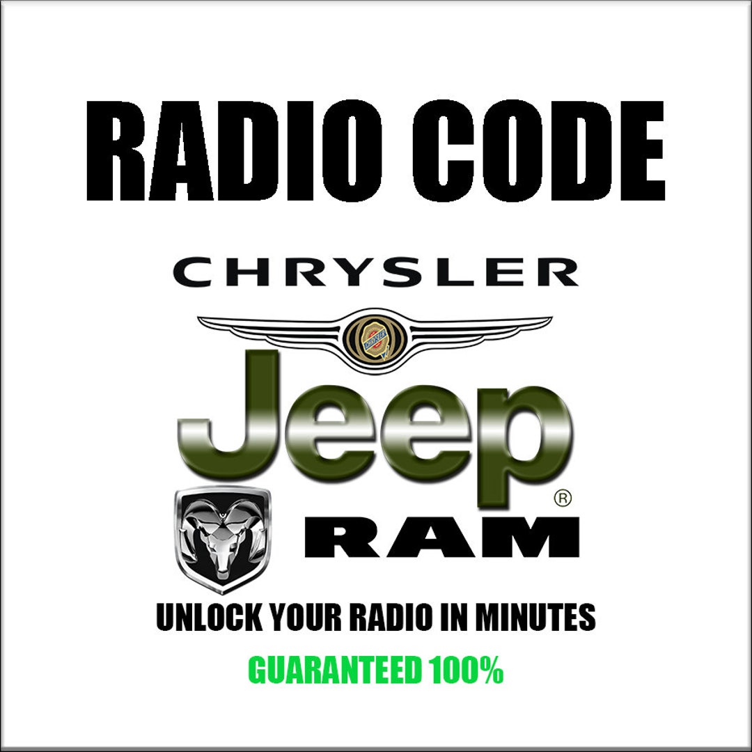 Unlock Jeep Radio Codes Antitheft Cheysler Dodge Stereo Car Etsy