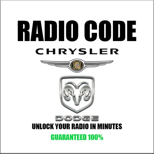 Unlock Dodge Radio Codes Anti-Theft Jeep Chrysler Ram Stereo Car Series T00am T00be Tm9 T82qn   TT1AA T0MDY Pincode Service