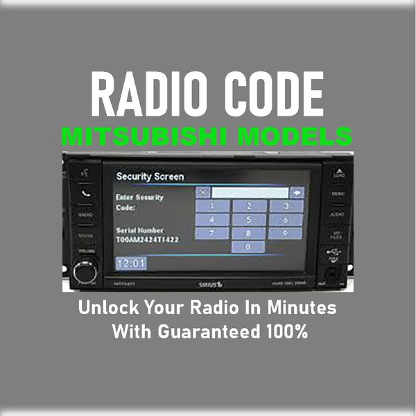 Radio Code Jeep Chrysler Dodge T00AM Mitsubishi Models Anti-Theft Stereo I Pincode Service