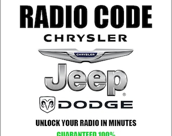 Unlock Jeep Radio Codes Stereo Anti-Theft Chrysler Dodge Car Radio Series T00be Tm9 Tvpqn tQ1aa Td6 Stereo Pincode Service