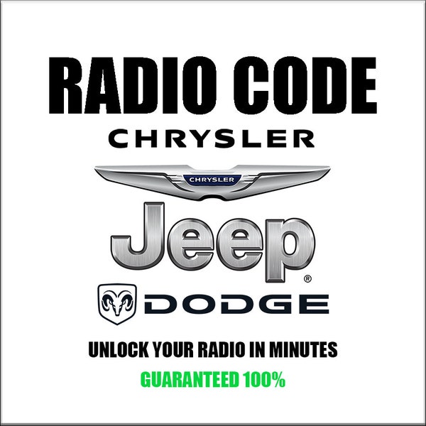 Unlock Jeep Radio Codes Stereo Anti-Theft Chrysler Dodge Car Radio Series T00be Tm9 Tvpqn tQ1aa Td6 Stereo Pincode Service