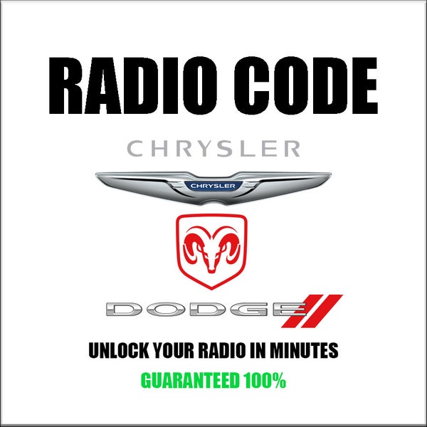 Unlock Chrysler Radio Codes Stereo Anti-Theft Jeep Dodge Ram Car Radio Series T00be Tm9 Tvpqn tQ1aa Tt8aa Stereo Pincode Service