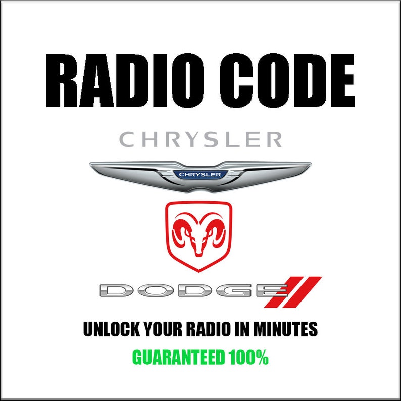 Unlock Chrysler Radio Codes Stereo Anti-Theft Jeep Dodge Ram Car Radio Series T00be Tm9 Tvpqn tQ1aa Tt8aa Stereo Pincode Service image 1