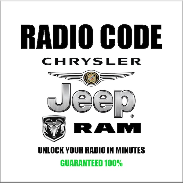 Unlock Jeep Radio Codes Anti-Theft Chrysler Dodge Ram Stereo Car Series T00am T00be Tm9 T16qn  TVPQN Pincode Service