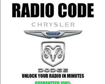 Unlock Dodge Radio Codes Stereo Anti-Theft Jeep Car Radio Series T00be Tm9 Tvpqn tQ1aa Tc5 Stereo Pincode Service