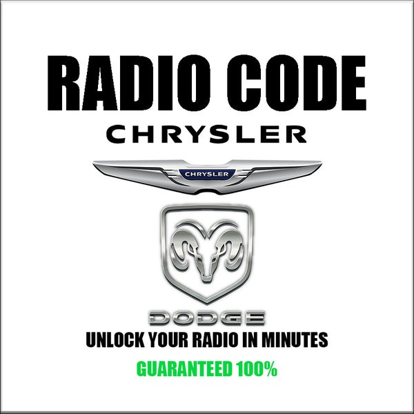 Unlock Dodge Radio Codes Anti-Theft Jeep Chrysler Ram Stereo Car Series T00am T00be Tm9 T25qn  TT1AA T0MDY Pincode Service