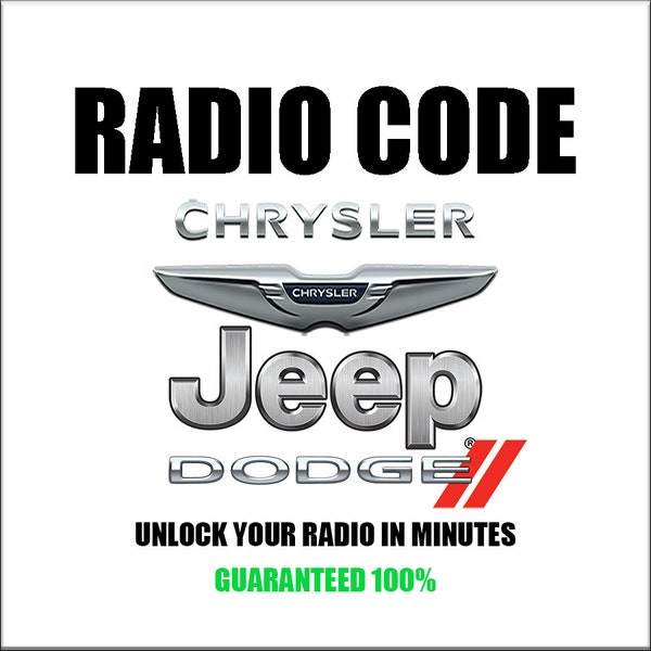 Unlock Dodge Radio Codes Anti-Theft Jeep Chrysler Ram  Stereo Car Series T00am T00be Tm9 T32qn  TT1AA T0MDY Pincode Service