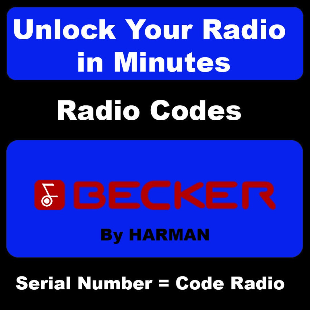 Unlock Radio Codes for Becker Harman Car Radios Fits 16 Etsy