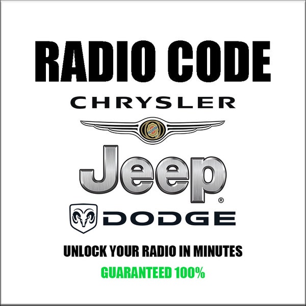 Unlock Jeep Radio Codes Anti-Theft Chrysler Dodge Ram Stereo Car Series T00am T00be Tm9 T19qn TVPQN Pincode Service