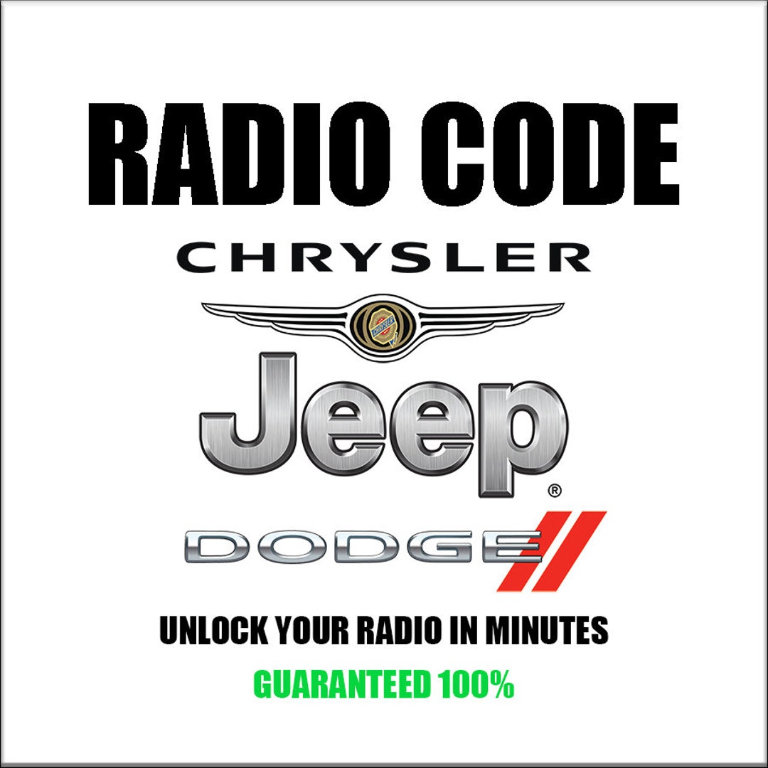 Unlock Dodge Radio Codes Antitheft Jeep Chrysler Ram Stereo Etsy